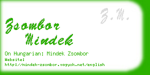 zsombor mindek business card